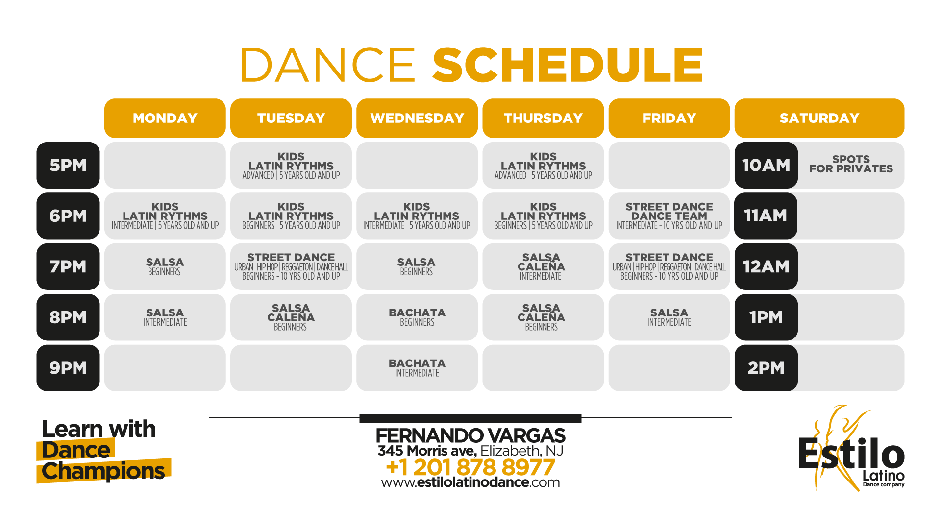 Estilo Latino Dance Company | Elizabeth New Jersey Estados Unidos | Salsa Bachata Ballet | Academia de Baile